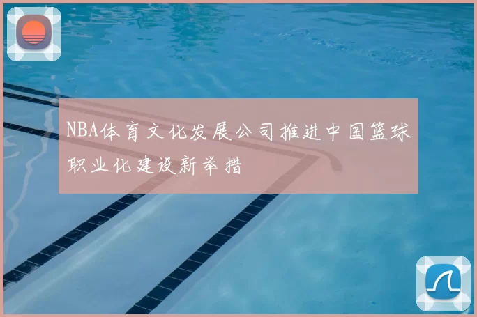 NBA体育文化发展公司推进中国篮球职业化建设新举措