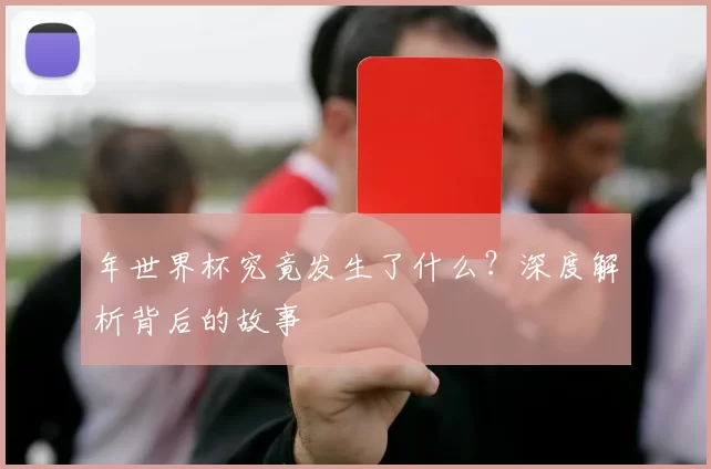 年世界杯究竟发生了什么?深度解析背后的故事
